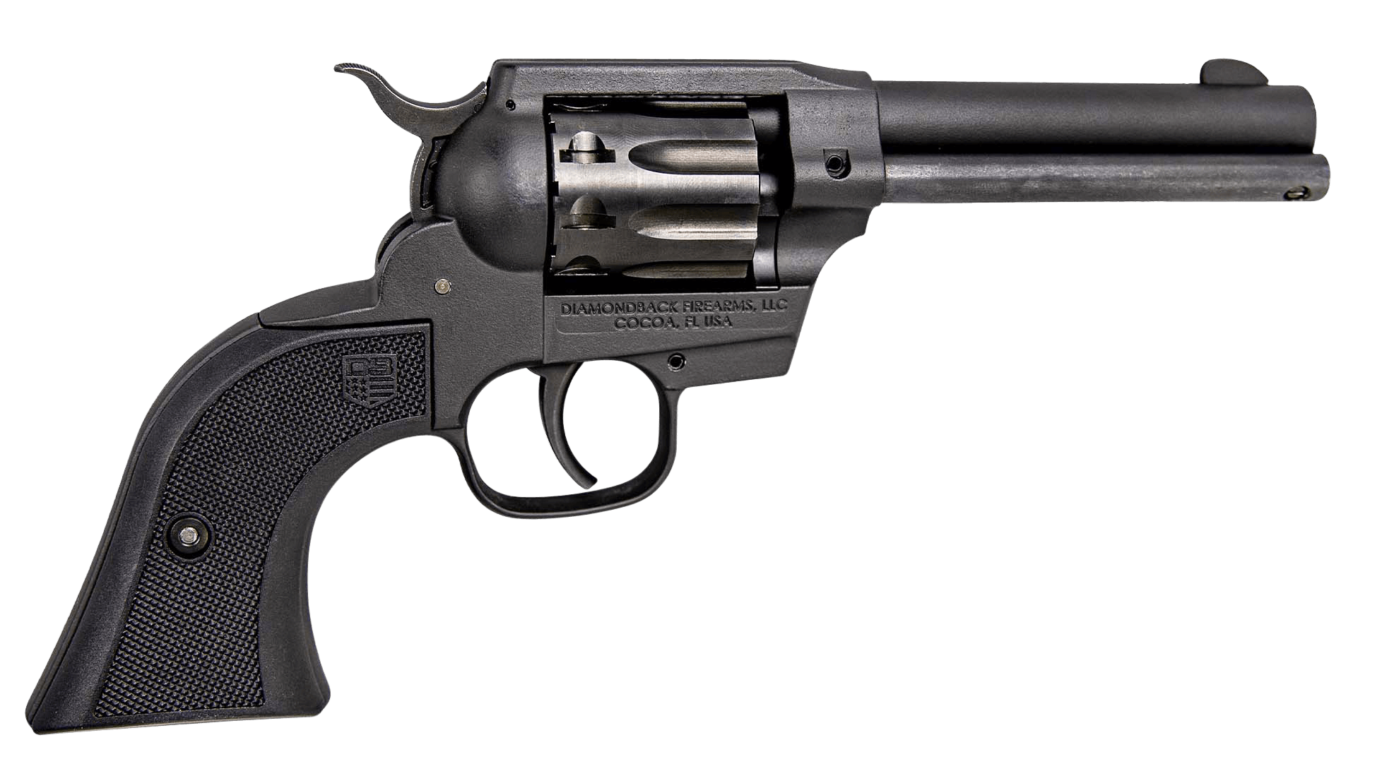 Diamondback DB0500A001 Sidekick Dual Cylinder 22 LR/22 WMR 9 Shot 4.50″ Black Cerakote Steel Barrel & Cylinder Black Cerakote Zinc Alloy Frame Black Checkered Grips Hammer Safety Exposed Hammer Diamondback DB0500A001 Sidekick Dual Cylinder 22 LR/22 WMR 9 Shot 4.50″ Black Cerakote Steel Barrel & Cylinder Black Cerakote Zinc Alloy Frame Black Checkered Grips Hammer Safety Exposed Hammer