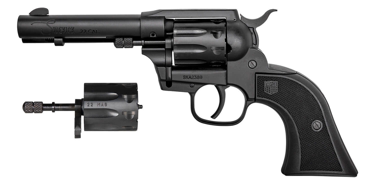 Diamondback DB0500A001 Sidekick Dual Cylinder 22 LR/22 WMR 9 Shot 4.50″ Black Cerakote Steel Barrel & Cylinder Black Cerakote Zinc Alloy Frame Black Checkered Grips Hammer Safety Exposed Hammer Diamondback DB0500A001 Sidekick Dual Cylinder 22 LR/22 WMR 9 Shot 4.50″ Black Cerakote Steel Barrel & Cylinder Black Cerakote Zinc Alloy Frame Black Checkered Grips Hammer Safety Exposed Hammer