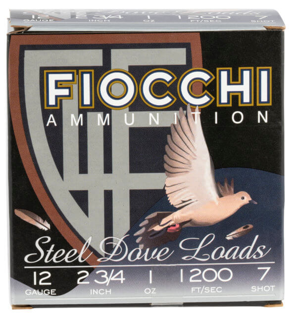 Fiocchi 12DLS17 Dove & Quail  12Gauge 2.75″ 1oz 7Shot 25rd Box
