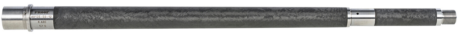 Proof Research 128671 AR-Style Barrel 6mm ARC 18" Black Carbon Fiber Finish 416R Stainless Steel Material Rifle Length with Threading & .750" Gas Journal Diameter for AR-Platform