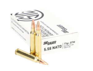 Sig Sauer E556M420 Marksman  5.56x45mm NATO 77 gr Open Tip Match 20rd Box