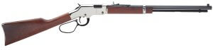 Henry H004SL Golden Boy Silver Large Loop 22 Short 22 Long or 22 LR Caliber with 16 LR/21 Short Capacity 20" Blued Barrel Nickel-Plated Metal Finish & American Walnut Stock Right Hand (Full Size)