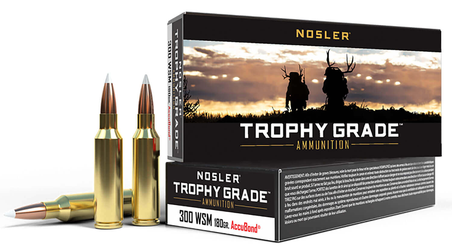 Nosler 60063 Trophy Grade 300 WSM 180 gr Nosler AccuBond 20rd Box