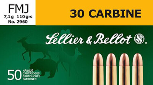 Sellier & Bellot SB30A Rifle 30 Carbine 110 gr Full Metal Jacket 50rd Box