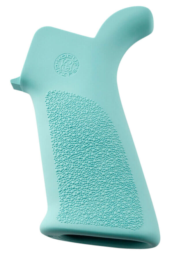 Hogue 13034 OverMolded Beavertail Cobblestone Aqua Blue Rubber Pistol Grip for AR-15 M16 Hogue 13034 OverMolded Beavertail Cobblestone Aqua Blue Rubber Pistol Grip for AR-15 M16