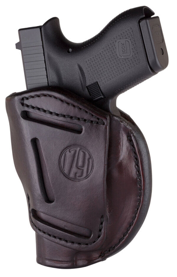 1791 Gunleather 4WH1SBRR 4-Way IWB/OWB 01 Signature Brown Leather Belt Clip Fits 3-4″ Barrel 1911 Right Hand 1791 Gunleather 4WH1SBRR 4-Way IWB/OWB 01 Signature Brown Leather Belt Clip Fits 3-4″ Barrel 1911 Right Hand