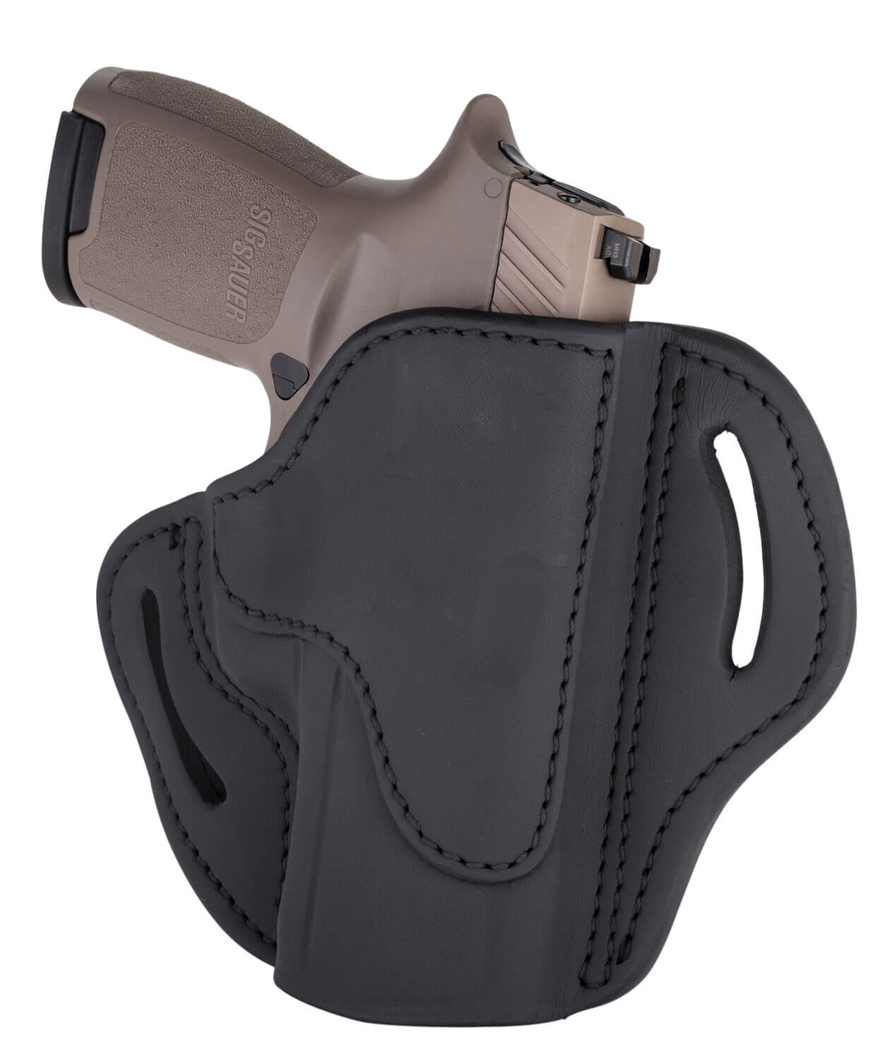 1791 Gunleather BH24SSBLR BH2.4S OWB Open Top 2.4 Stealth Black Leather Belt Slide Fits FN 509/Springfield XD-M/HK VP9SK 1791 Gunleather BH24SSBLR BH2.4S OWB Open Top 2.4 Stealth Black Leather Belt Slide Fits FN 509/Springfield XD-M/HK VP9SK
