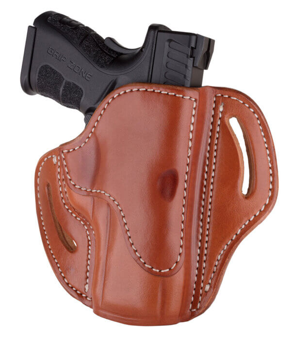 1791 Gunleather BH24SCBRR BH2.4S OWB 2.4 Classic Brown Leather Belt Slide Fits FN 509/Springfield XD-M/HK VP9SK 1791 Gunleather BH24SCBRR BH2.4S OWB 2.4 Classic Brown Leather Belt Slide Fits FN 509/Springfield XD-M/HK VP9SK