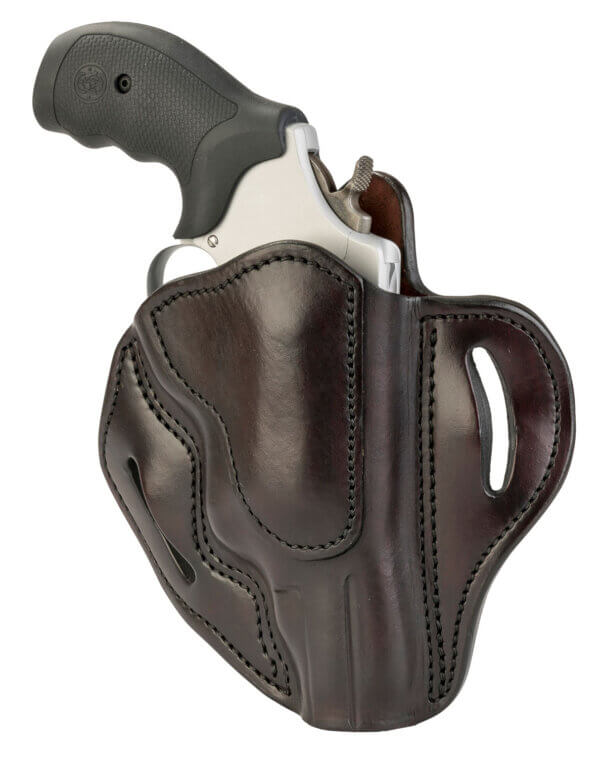 1791 Gunleather RVH3SBRR RVH3 OWB Size 03 Signature Brown Leather Belt Slide Fits S&W Governor Right Hand 1791 Gunleather RVH3SBRR RVH3 OWB Size 03 Signature Brown Leather Belt Slide Fits S&W Governor Right Hand