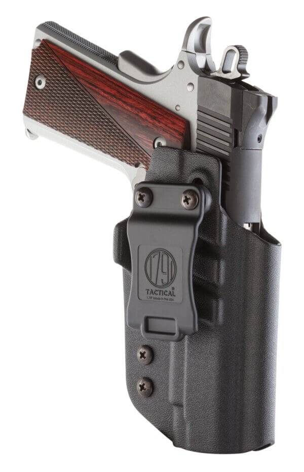 1791 Gunleather TACIWB1911BLKR Tactical Kydex IWB Black Kydex Belt Clip Fits 1911 Government 1791 Gunleather TACIWB1911BLKR Tactical Kydex IWB Black Kydex Belt Clip Fits 1911 Government