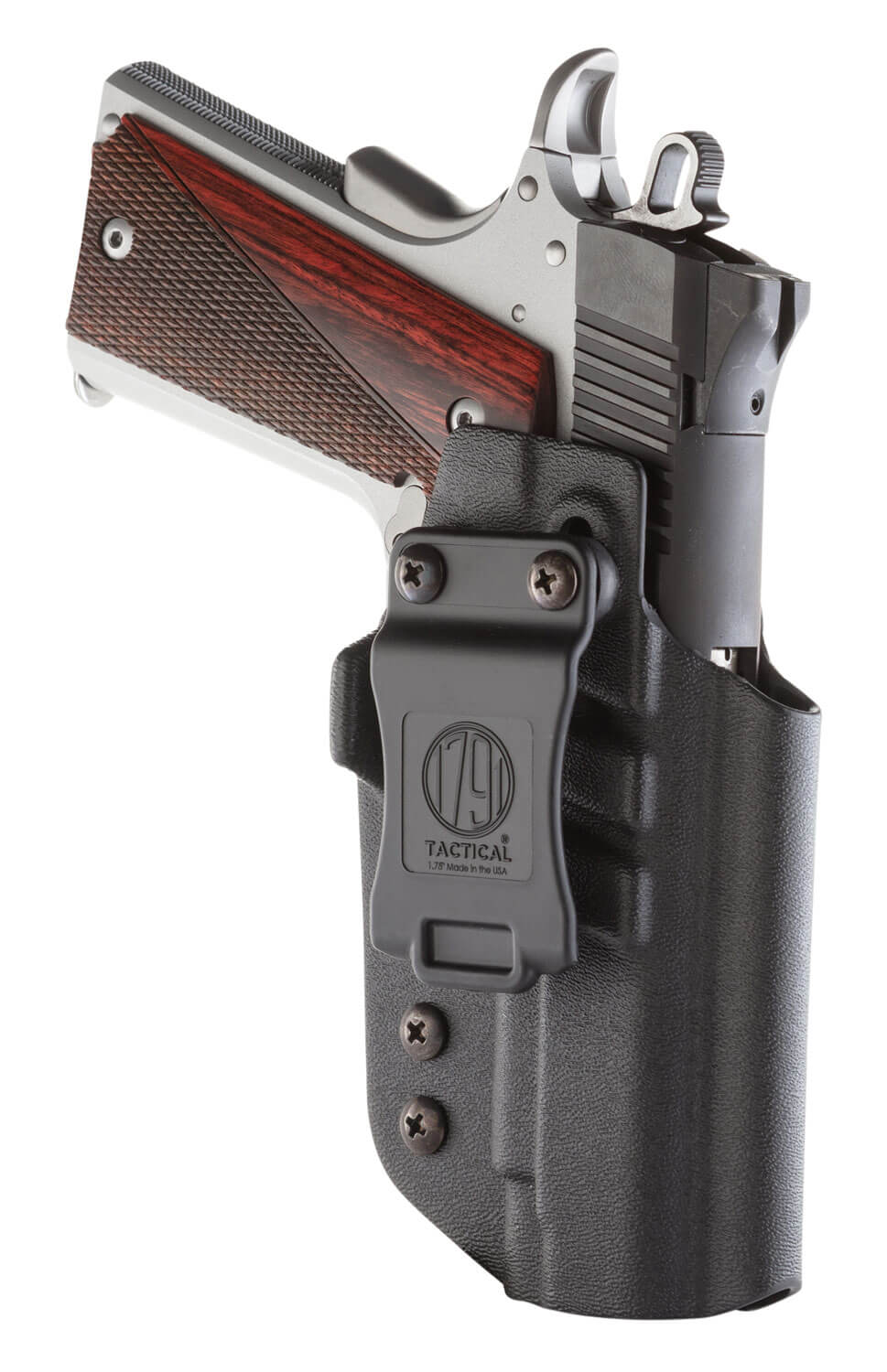 1791 Gunleather TACIWB1911BLKR Tactical Kydex IWB Black Kydex Belt Clip Fits 1911 Government 1791 Gunleather TACIWB1911BLKR Tactical Kydex IWB Black Kydex Belt Clip Fits 1911 Government