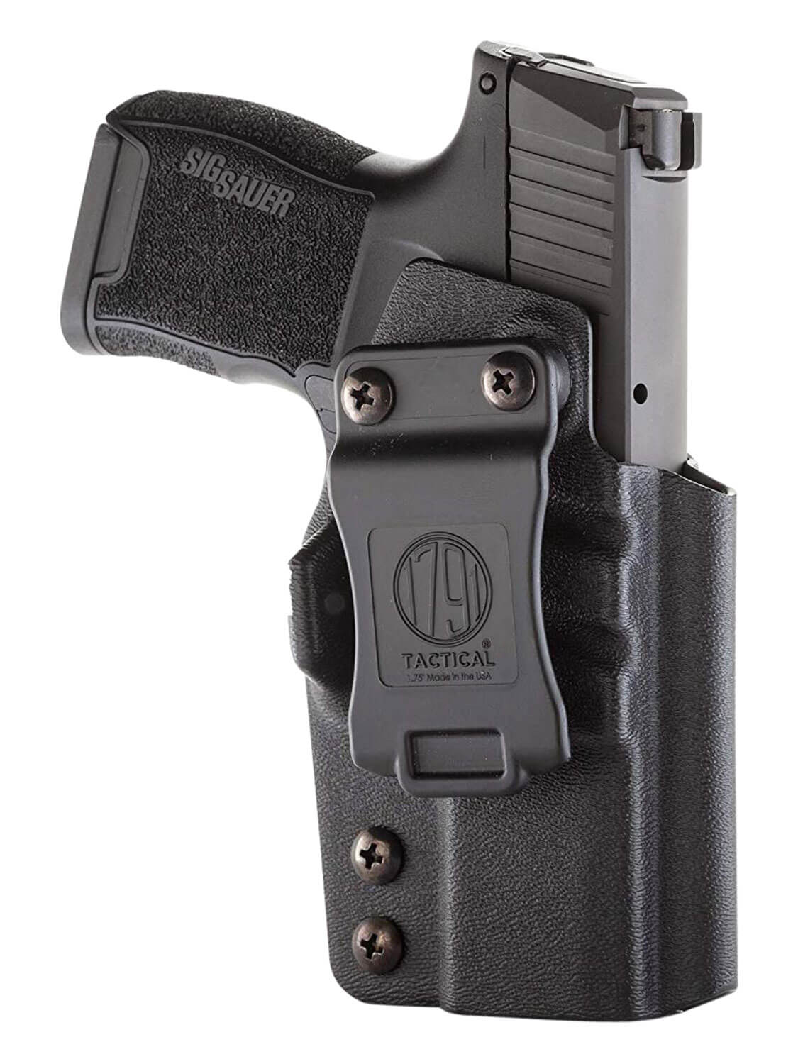 1791 Gunleather TACIWBP365BLKR Tactical Kydex IWB Black Kydex Belt Clip Fits Sig P365 1791 Gunleather TACIWBP365BLKR Tactical Kydex IWB Black Kydex Belt Clip Fits Sig P365