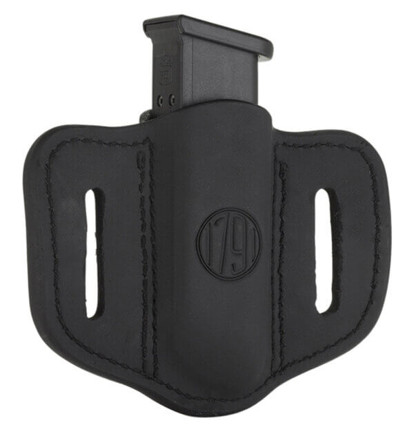 1791 Gunleather MAG12SBLA MAG1.2 Single Mag Holster Stealth Black Leather Belt Slide Compatible w/ Double Stack Ambidextrous 1791 Gunleather MAG12SBLA MAG1.2 Single Mag Holster Stealth Black Leather Belt Slide Compatible w/ Double Stack Ambidextrous