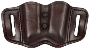 1791 Gunleather MAGF22SBRA MAG-F Double Mag Holster Signature Brown Leather Belt Slide Compatible w/ Double Stack Ambidextrous 1791 Gunleather MAGF22SBRA MAG-F Double Mag Holster Signature Brown Leather Belt Slide Compatible w/ Double Stack Ambidextrous