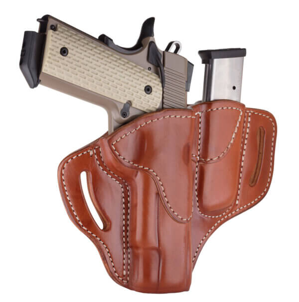 1791 Gunleather BH1M1CBRR BH1M1 Combo OWB 01 Classic Brown Leather Belt Slide Fits 4-5″ 1911 1791 Gunleather BH1M1CBRR BH1M1 Combo OWB 01 Classic Brown Leather Belt Slide Fits 4-5″ 1911