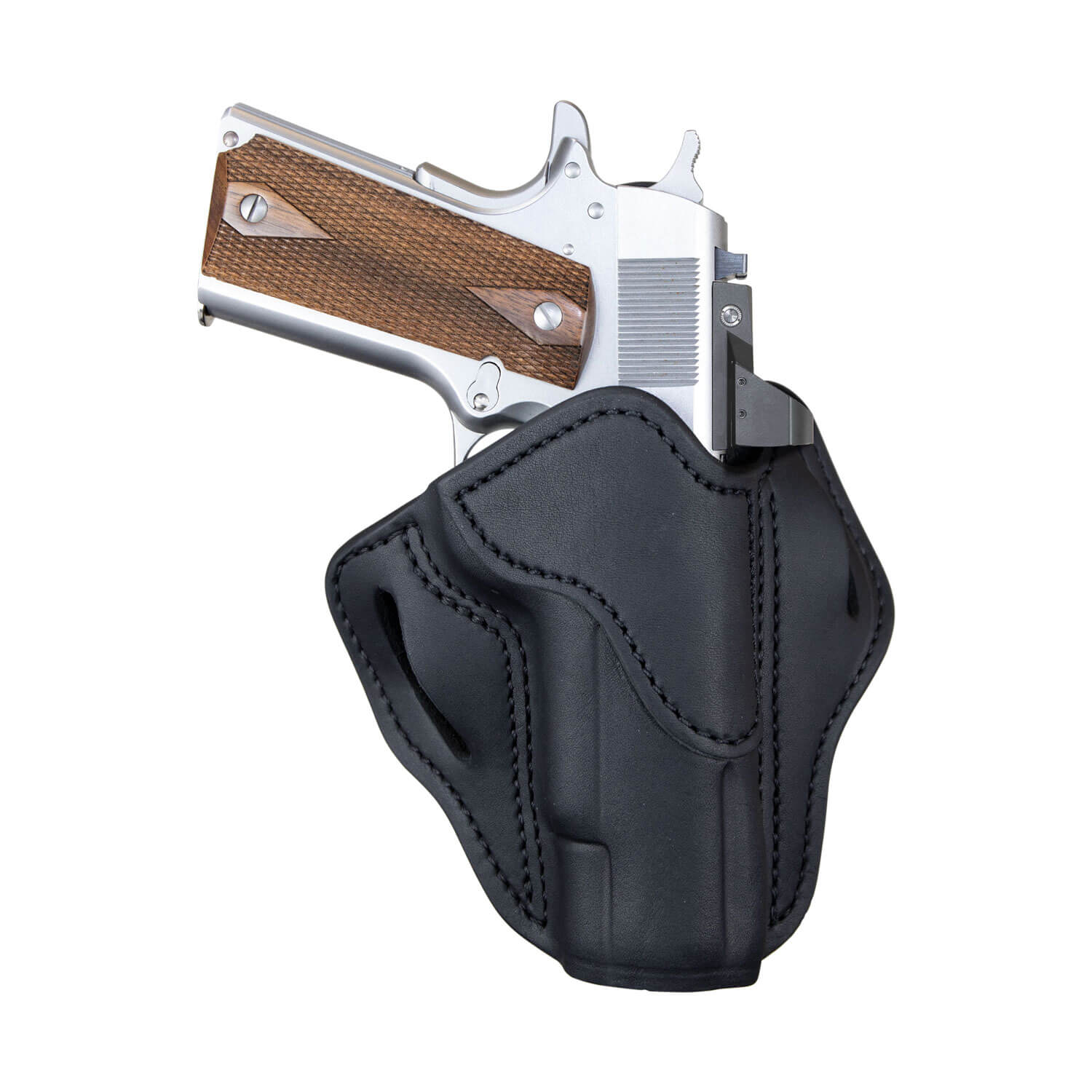 1791 Gunleather ORBH1SBLR BH1 Optic Ready OWB Size 01 Stealth Black Leather Belt Slide Fits 5″ 1911 Right Hand 1791 Gunleather ORBH1SBLR BH1 Optic Ready OWB Size 01 Stealth Black Leather Belt Slide Fits 5″ 1911 Right Hand