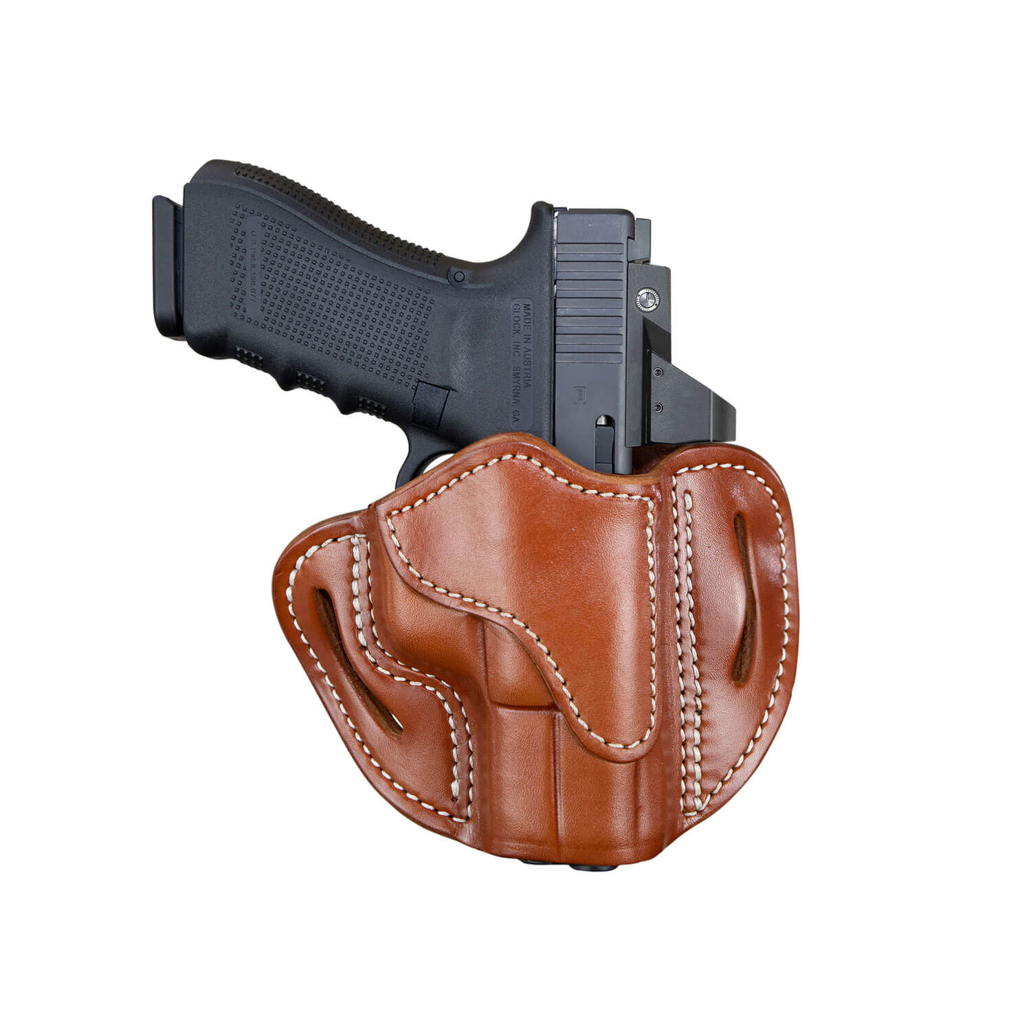 1791 Gunleather ORBH21CBRR BH2.1 Optic Ready OWB Size 2.1 Classic Brown Leather Belt Slide Compatible w/Glock 17/S&W M&P Shield/Springfield XD Right Hand 1791 Gunleather ORBH21CBRR BH2.1 Optic Ready OWB Size 2.1 Classic Brown Leather Belt Slide Compatible w/Glock 17/S&W M&P Shield/Springfield XD Right Hand