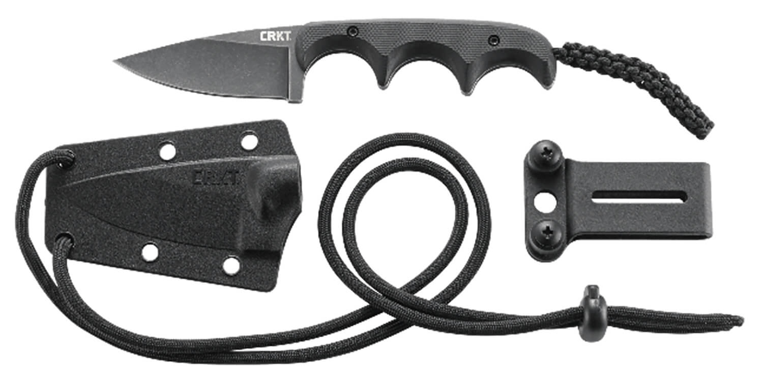 CRKT 2384K Minimalist 2.16″ Fixed Drop Point Plain Black Stonewashed 5Cr15MoV SS Blade/Black G10 Handle Includes Lanyard/Sheath CRKT 2384K Minimalist 2.16″ Fixed Drop Point Plain Black Stonewashed 5Cr15MoV SS Blade/Black G10 Handle Includes Lanyard/Sheath