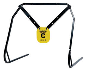 Caldwell 1140016 Gong & Target Stand  8″ Yellow AR500 Steel Gong Hanging Includes XL Strap Hangers