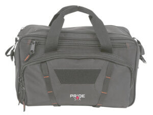 Tac Six 8247 Tactical Sporter Range Bag Black Endura with Removable Shoulder Strap  Pockets  Padded Pistol Rug & Exterior Webbing