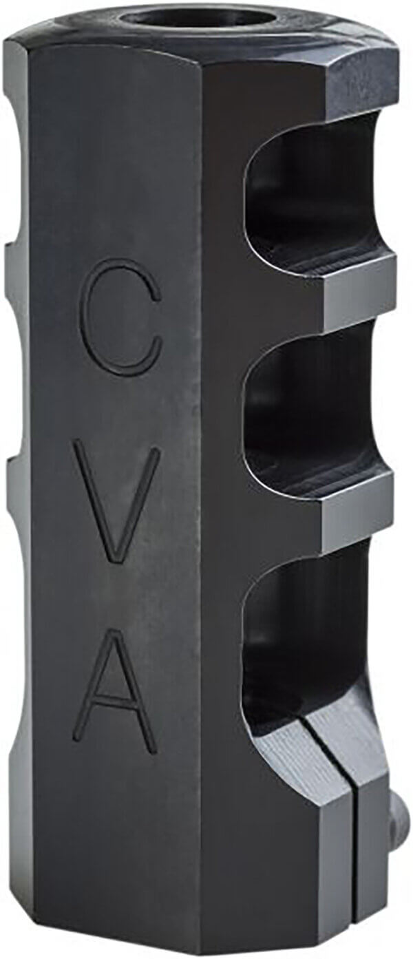 CVA AC1726 Muzzle Brake  Black Nitride with 3/4″-24 tpi Threads for 50 Cal CVA Paramount  Accura LR-X  Accura MR-X