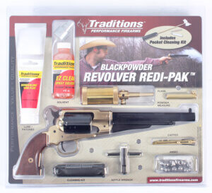 Traditions FRS18581 1858 Army SAO 44 Cal 8″ 6 Shot Brass Frame Blued Barrel/Blued Cylinder Walnut Grip Redi-Pack Traditions FRS18581 1858 Army SAO 44 Cal 8″ 6 Shot Brass Frame Blued Barrel/Blued Cylinder Walnut Grip Redi-Pack