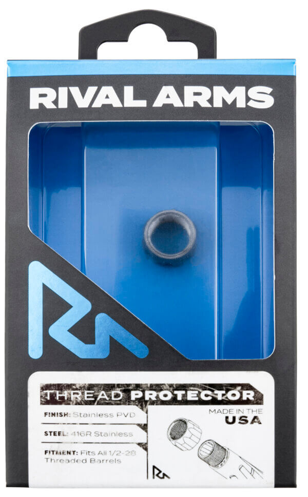 Rival Arms RARA300001D Thread Protector 9mm Luger Stainless PVD 416R Stainless Steel 1/2″-28 tpi Rival Arms RARA300001D Thread Protector 9mm Luger Stainless PVD 416R Stainless Steel 1/2″-28 tpi