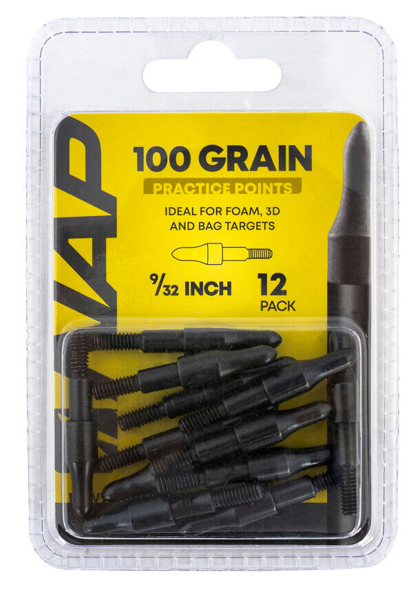 NAP NAP60P3DP932 3D Practice Points Field Tips Fixed 100 Gr Black/ 12 Pack NAP NAP60P3DP932 3D Practice Points Field Tips Fixed 100 Gr Black/ 12 Pack