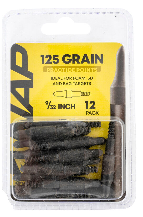 NAP NAP60P3DP932X 3D Practice Points Field Tips Fixed 125 GR Black/ 12 Pack NAP NAP60P3DP932X 3D Practice Points Field Tips Fixed 125 GR Black/ 12 Pack