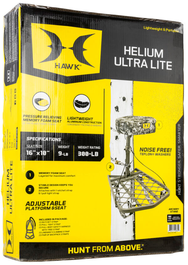 Hawk HWKFPRA Helium Ultra Lite Hang-On Gray Powder-Coating Aluminum 16″ W x 10″