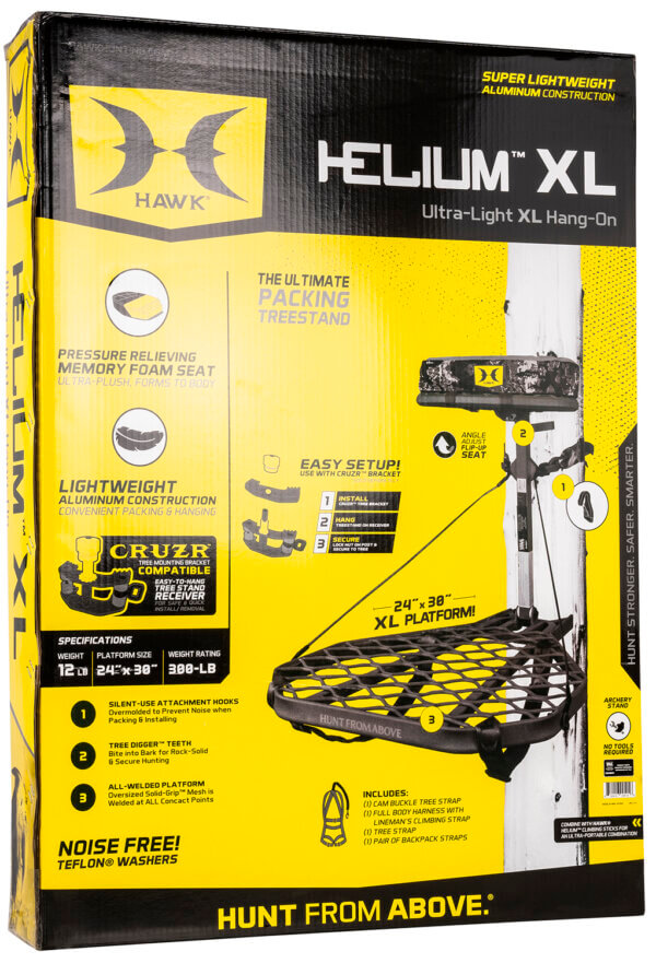 Hawk HWKHF2021 Helium XL Hang-On Gray Powder-Coating Aluminum 24″ x 30″ Hawk HWKHF2021 Helium XL Hang-On Gray Powder-Coating Aluminum 24″ x 30″