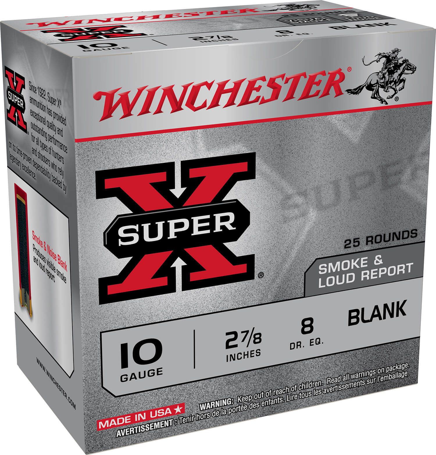 Winchester Ammo XBP10W Super X Blank 10 Gauge 2.87″ 25 Per Bx Winchester Ammo XBP10W Super X Blank 10 Gauge 2.87″ 25 Per Bx