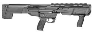 Smith & Wesson 12490 M&P Bullpup 12 Gauge Pump 3″ 7+1 (2.75″) 19″ Black Oxide Smooth Bore/Threaded Barrel  Matte Black Receiver  Black Fixed Bullpup Stock  Black w/Interchangeable Backstrap Grip