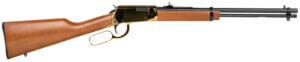 Rossi RL22181WDGLD1 Rio Bravo  22 LR 15+1 18″ Polished Black Barrel  Gold Metal Rec  Hardwood Furniture