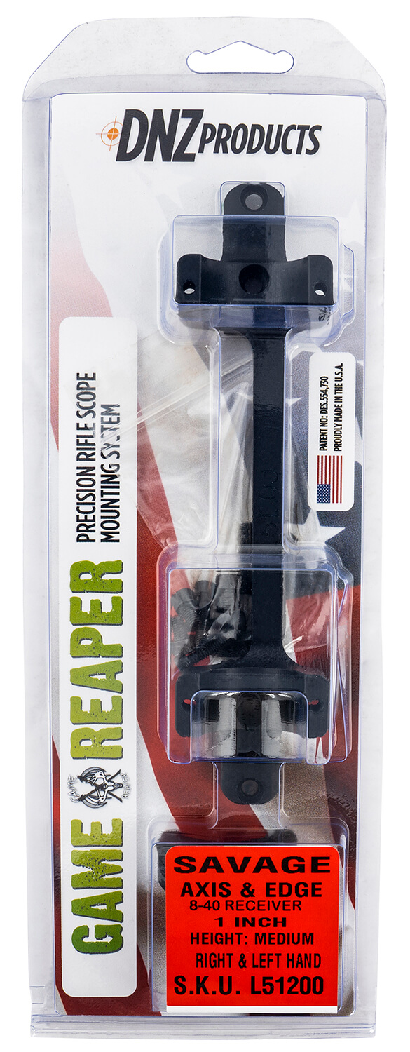 DNZ L51200 Game Reaper-Savage Scope Mount/Ring Combo Matte Black