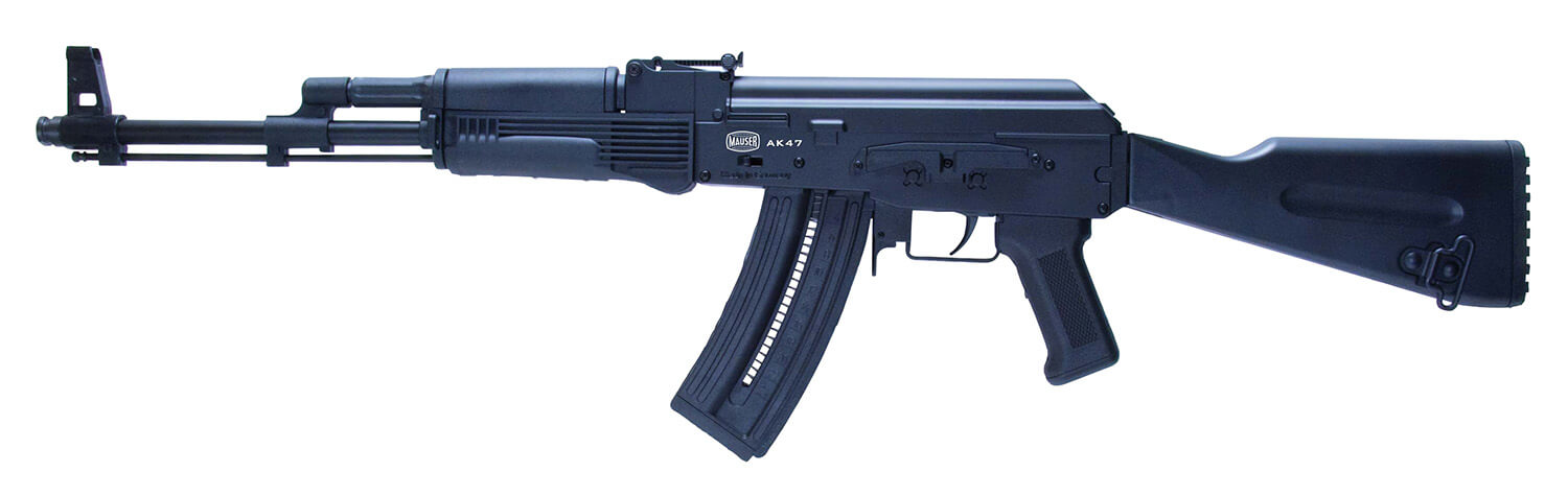 Mauser Rimfire 4070024 AK-47 22 LR 24+1 16.50″ Barrel Steel Receiver Black Metal Finish Adjustable Rear Sight Black Wood Furniture Mauser Rimfire 4070024 AK-47 22 LR 24+1 16.50″ Barrel Steel Receiver Black Metal Finish Adjustable Rear Sight Black Wood Furniture