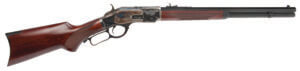 Cimarron CA206 1873 Short Deluxe Full Size 44 Special 10+1  20″ Blued Octagon Steel Barrel  Color Case Hardened Steel Receiver  Walnut Fixed Pistol Grip Stock  Right Hand