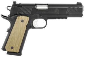 Springfield Armory PO9230 1911 Operator 45 ACP 8+1  5″ Stainless Match Grade Steel Barrel  Black Cerakote Serrated Carbon Steel Slide  Black Cerakote Steel Frame w/Beavertail & Picatinny Rail  VZ G10 Grip