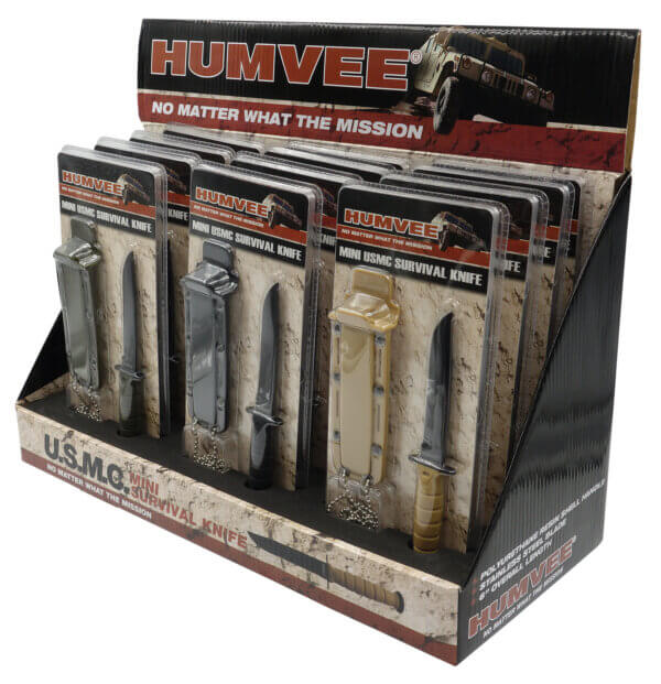 Humvee Adventure Gear HMVDBUSMC Humvee Combat Knife Display 3.5″ USMC Combat Knife Display Humvee Adventure Gear HMVDBUSMC Humvee Combat Knife Display 3.5″ USMC Combat Knife Display