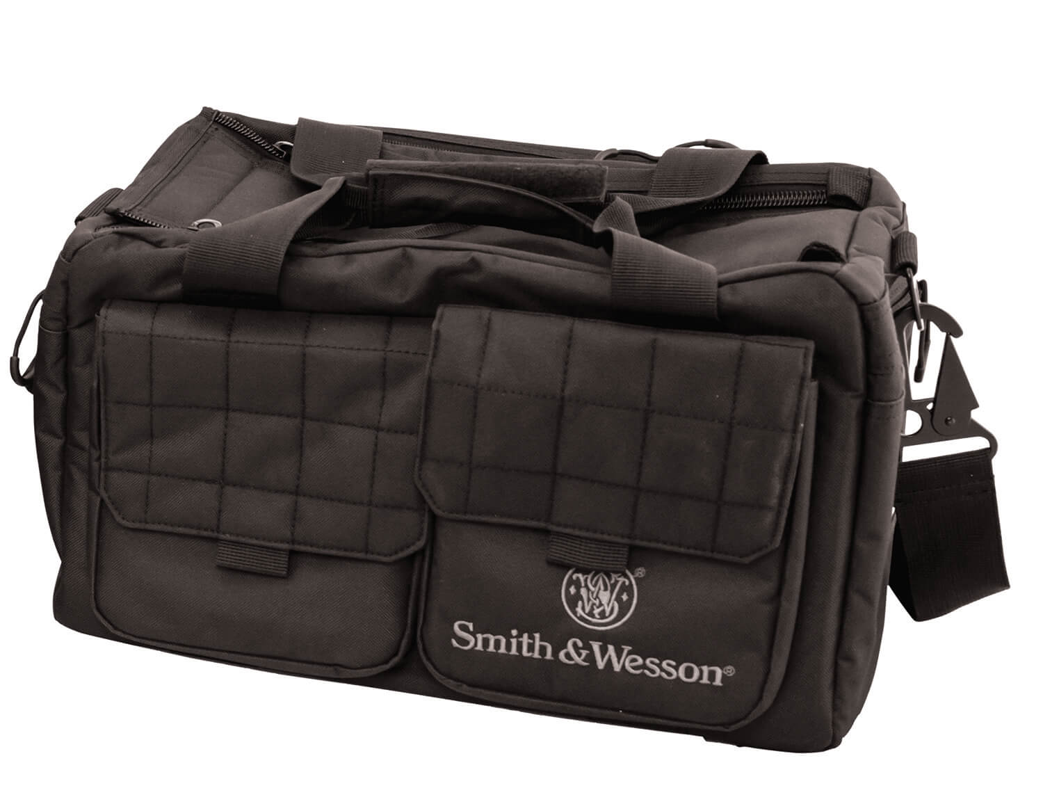 M&P Accessories 110013 Recruit Black Nylon Two Interior Pockets & Magazine Pouches Large Exterior Pockets Rubber Foot Skids Includes Padded Carrying Strap M&P Accessories 110013 Recruit Black Nylon Two Interior Pockets & Magazine Pouches Large Exterior Pockets Rubber Foot Skids Includes Padded Carrying Strap