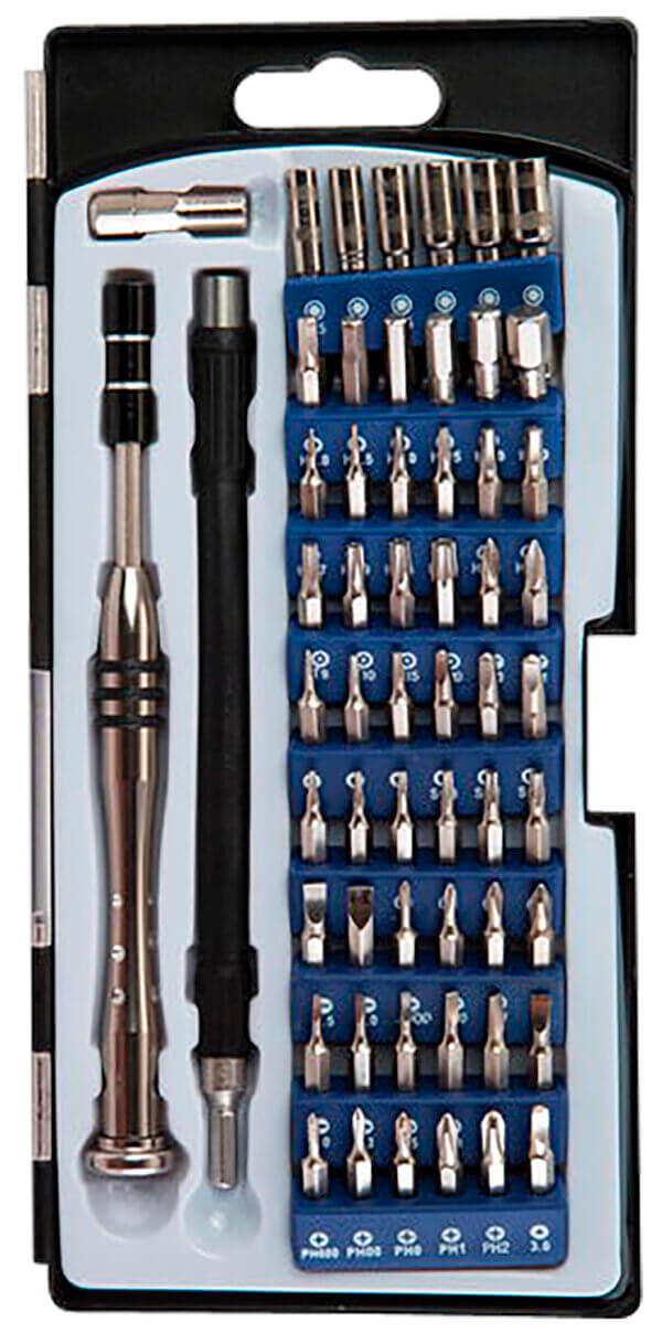 Wheeler 564018 Precision Micro Screwdriver Set Chrome Plated Steel Extendable Handle 58 Pieces