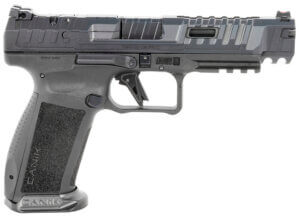 Canik HG6815N SFx Rival 9mm Luger 5ā³ 18+1 Overall Rival Dark Side Black Finish with Ported Steel Aggressive Serrations Slide & Interchangeable Backstrap Grip Canik HG6815N SFx Rival 9mm Luger 5ā³ 18+1 Overall Rival Dark Side Black Finish with Ported Steel Aggressive Serrations Slide & Interchangeable Backstrap Grip