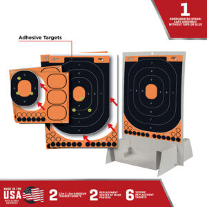 EZ-Aim 15548 Splash Reactive Trainer Kit Self-Adhesive Paper Handgun Yellow Oval Includes Targets/Pasters/Stand EZ-Aim 15548 Splash Reactive Trainer Kit Self-Adhesive Paper Handgun Yellow Oval Includes Targets/Pasters/Stand