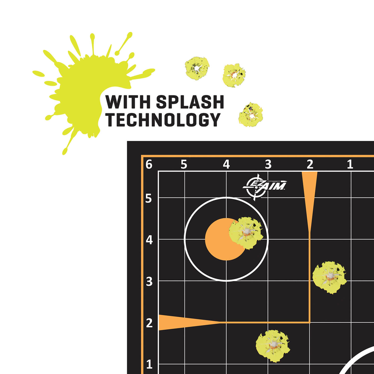 EZ-Aim 1531410 Splash Reactive Sight-In Grid Impact Enhancement Adhesive Black / Orange 10 Pack EZ-Aim 1531410 Splash Reactive Sight-In Grid Impact Enhancement Adhesive Black / Orange 10 Pack