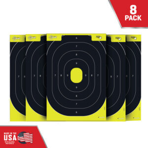 EZ-Aim 1537230 Splash Reactive IPSC Silhouette Paper Hanging 12.50″ W X 18.25″ H Chartreuse/Black 30 Per Pkg EZ-Aim 1537230 Splash Reactive IPSC Silhouette Paper Hanging 12.50″ W X 18.25″ H Chartreuse/Black 30 Per Pkg