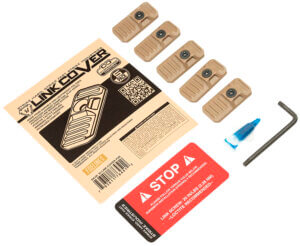 Strike Industries LINKCOVERFDE LINK Cover  Flat Dark Earth Polymer for M-lok & Keymod Rails 5 Pack