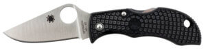 Spyderco MBKP Manbug 1.95″ Folding Plain Stonewashed VG-10 SS Blade Black FRN Handle Spyderco MBKP Manbug 1.95″ Folding Plain Stonewashed VG-10 SS Blade Black FRN Handle