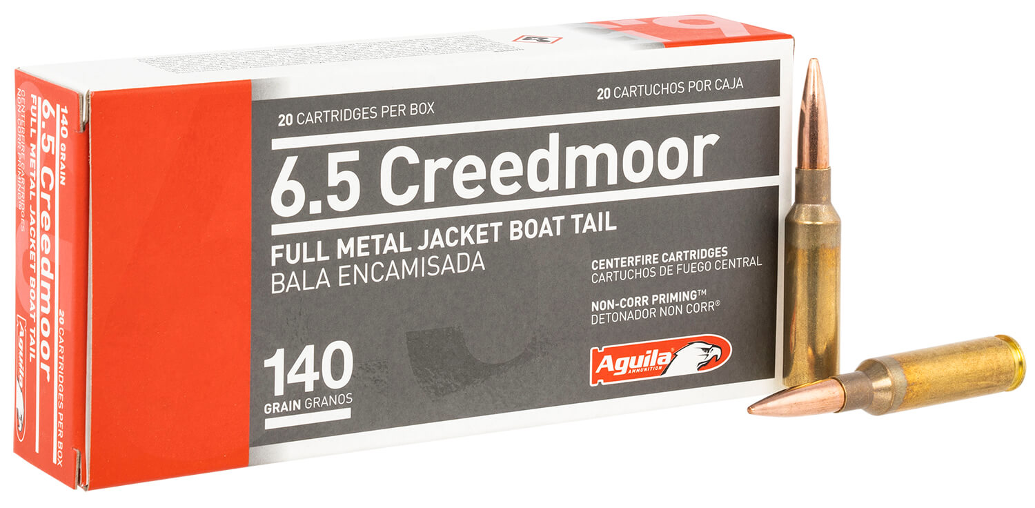 Aguila 1E650110 Target & Range Rifle 6.5Creedmoor 140gr Full Metal Jacket Boat Tail 20rd Box Aguila 1E650110 Target & Range Rifle 6.5Creedmoor 140gr Full Metal Jacket Boat Tail 20rd Box