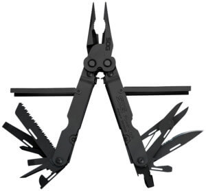 S.O.G SOGB61NCP Powerlock  Black Oxide 420 Stainless Steel 7″ Long Features 18 Tools w/Sheath