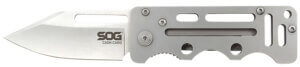S.O.G SOGEZ1CP Cash Card 2.75″ Folding Clip Point Satin 8Cr13MoV SS Blade/ Silver Skeletonized Stainless Steel Handle S.O.G SOGEZ1CP Cash Card 2.75″ Folding Clip Point Satin 8Cr13MoV SS Blade/ Silver Skeletonized Stainless Steel Handle